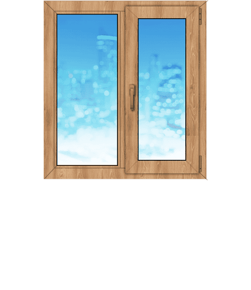 Двустворчатое деревянное окно